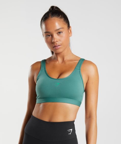 Staniki Sportowe Gymshark Fraction Damskie Zielone | PL 286ZWI